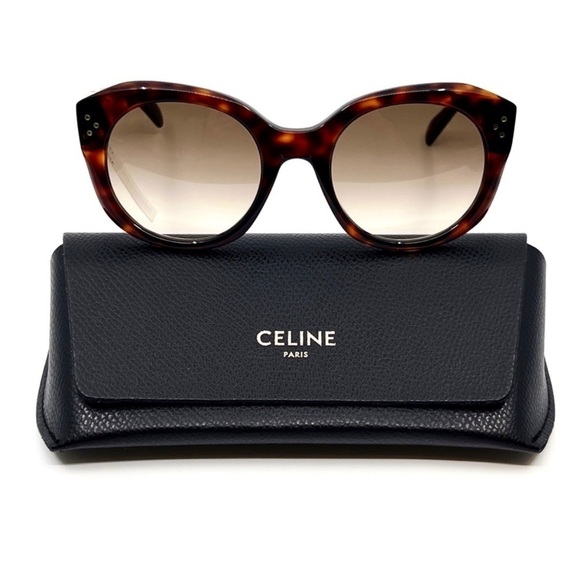 Celine Brown Cat Eye Tortoise Sunglasses CL401691 53F 54 20 145 2 C - Picture 1 of 10